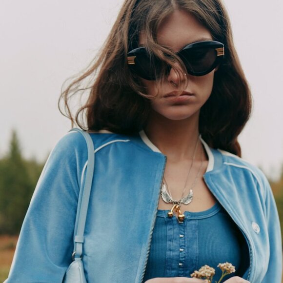 Palm Angels PERI10F MIRACLE 6055 Cat Eye Sunglasses - Havana/Green - Picture 2 of 11